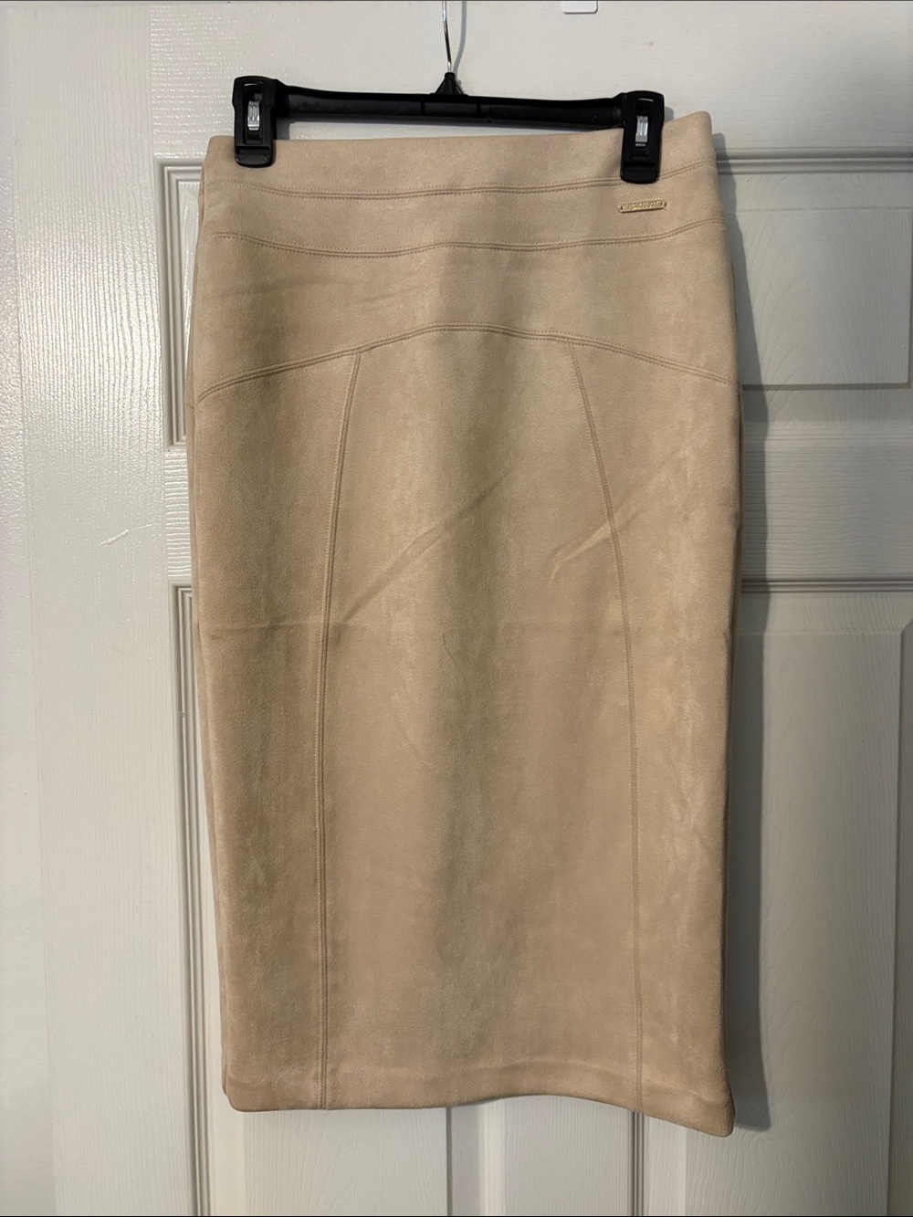 Marc New York Beige Suede Pencil Skirt